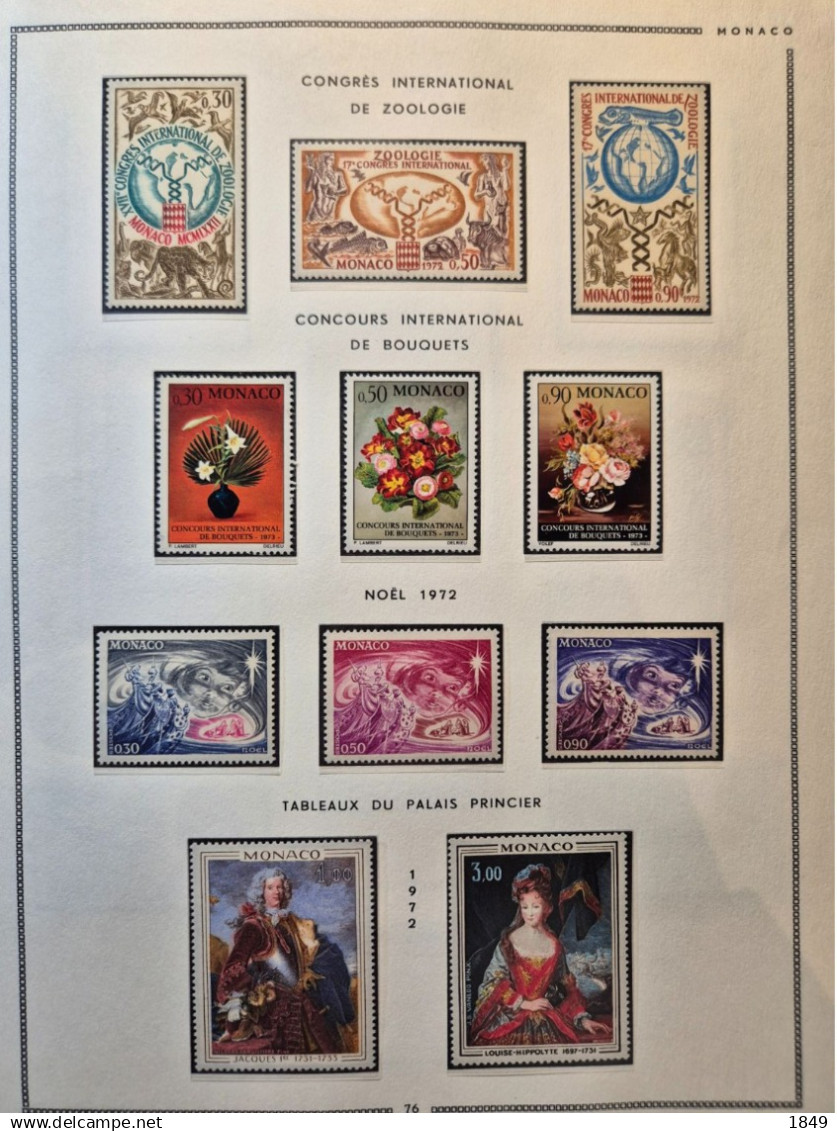 MONACO Alb. MOC 1885/1978 Neufs + PA (dont oiseaux **) côte >10 000€