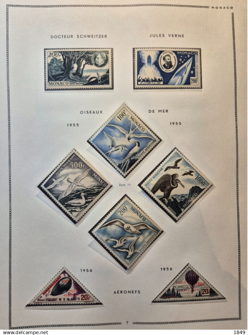 MONACO Alb. MOC 1885/1978 Neufs + PA (dont oiseaux **) côte >10 000€