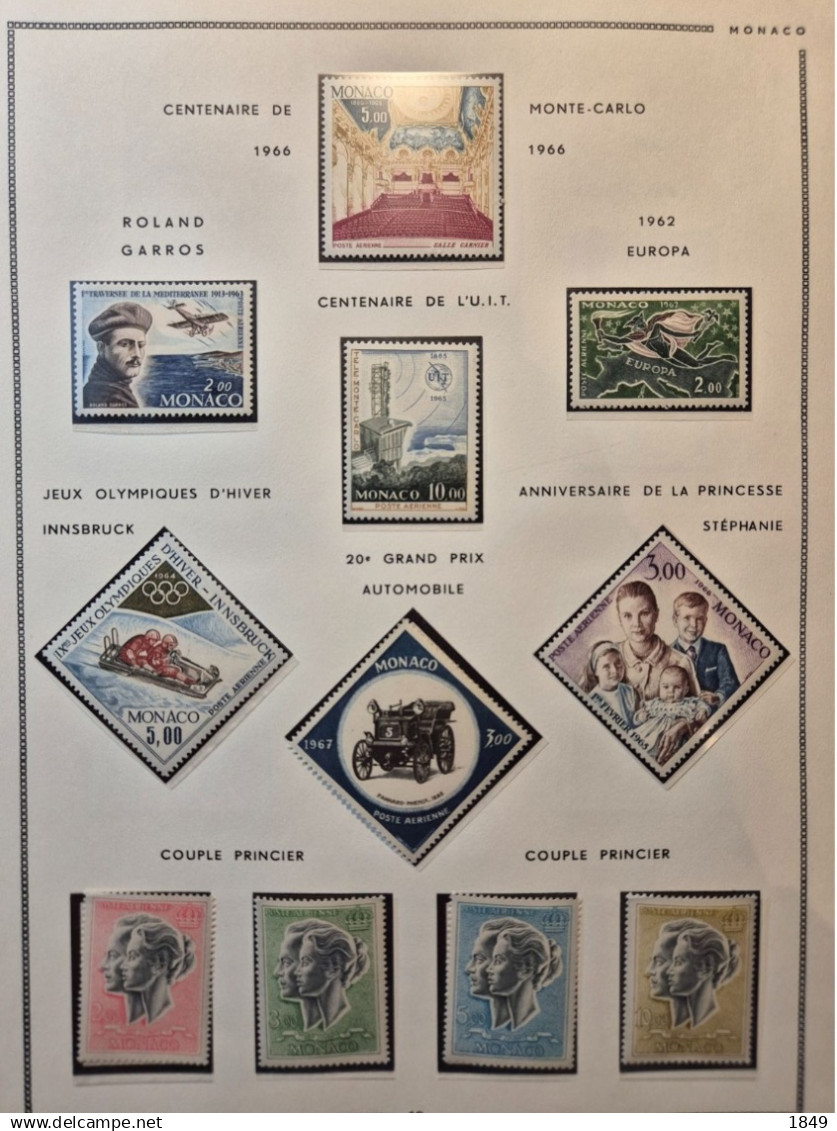 MONACO Alb. MOC 1885/1978 Neufs + PA (dont oiseaux **) côte >10 000€