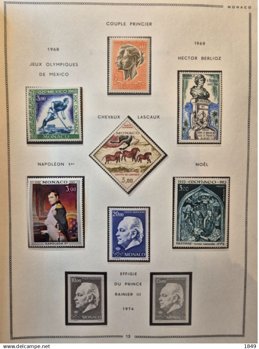 MONACO Alb. MOC 1885/1978 Neufs + PA (dont oiseaux **) côte >10 000€
