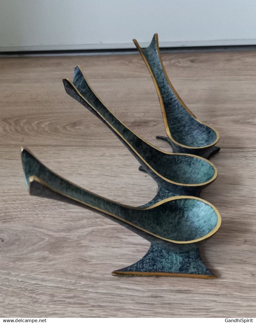 Ancien & Design Porte Pipe, Repose Pipes en Bronze? Socle Fonte? 3 Emplacements, Vintage
