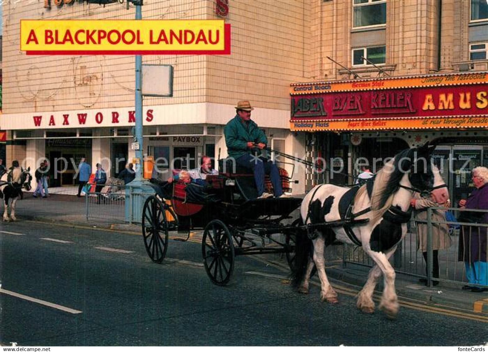 Blackpool A Blackpool Landau Pferdekutsche - Autres & Non Classés