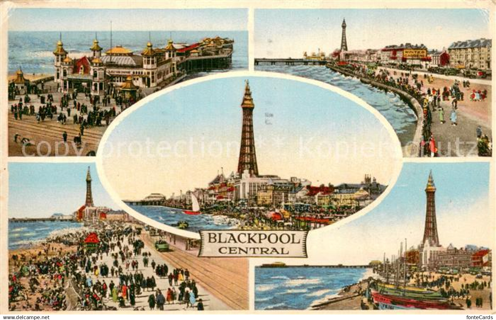 Blackpool UK Panorama Kuestenstadt Blackpool Tower Strand Promenade Seebruecke - Autres & Non Classés