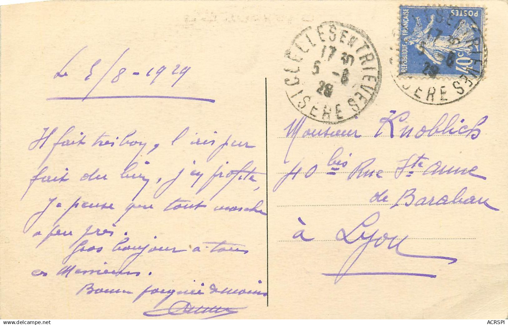 ISERE DAUPHINE CLELLES ET LE MONT AIGUILLE VUE GENERALE (scan Recto-verso) KEVREN0274 - Clelles