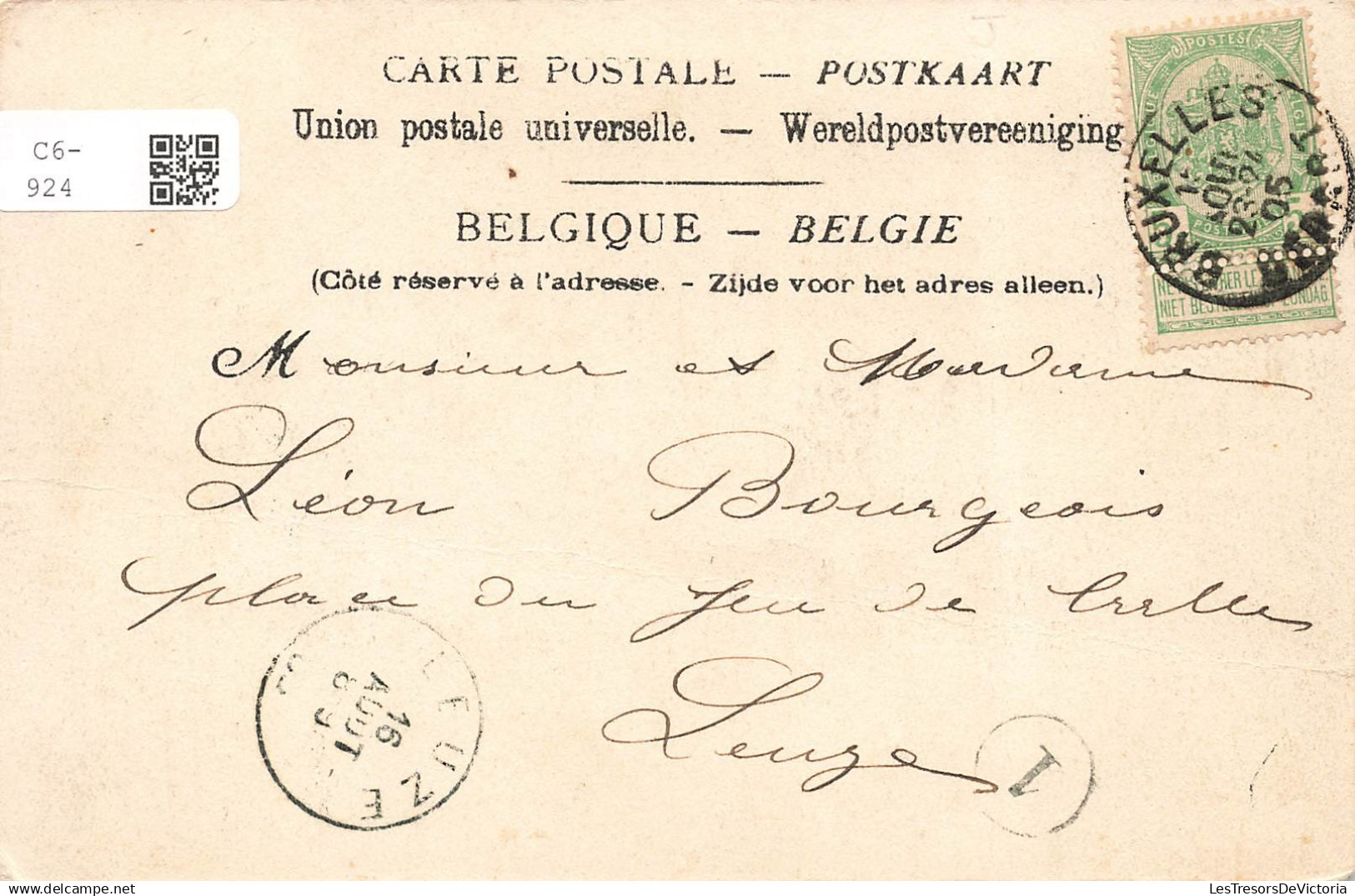 BELGIQUE - Houffalize - Vue Générale - Eglise Sainte Catherine - Pont - Rivière - Ville - Carte Postale Ancienne - Houffalize