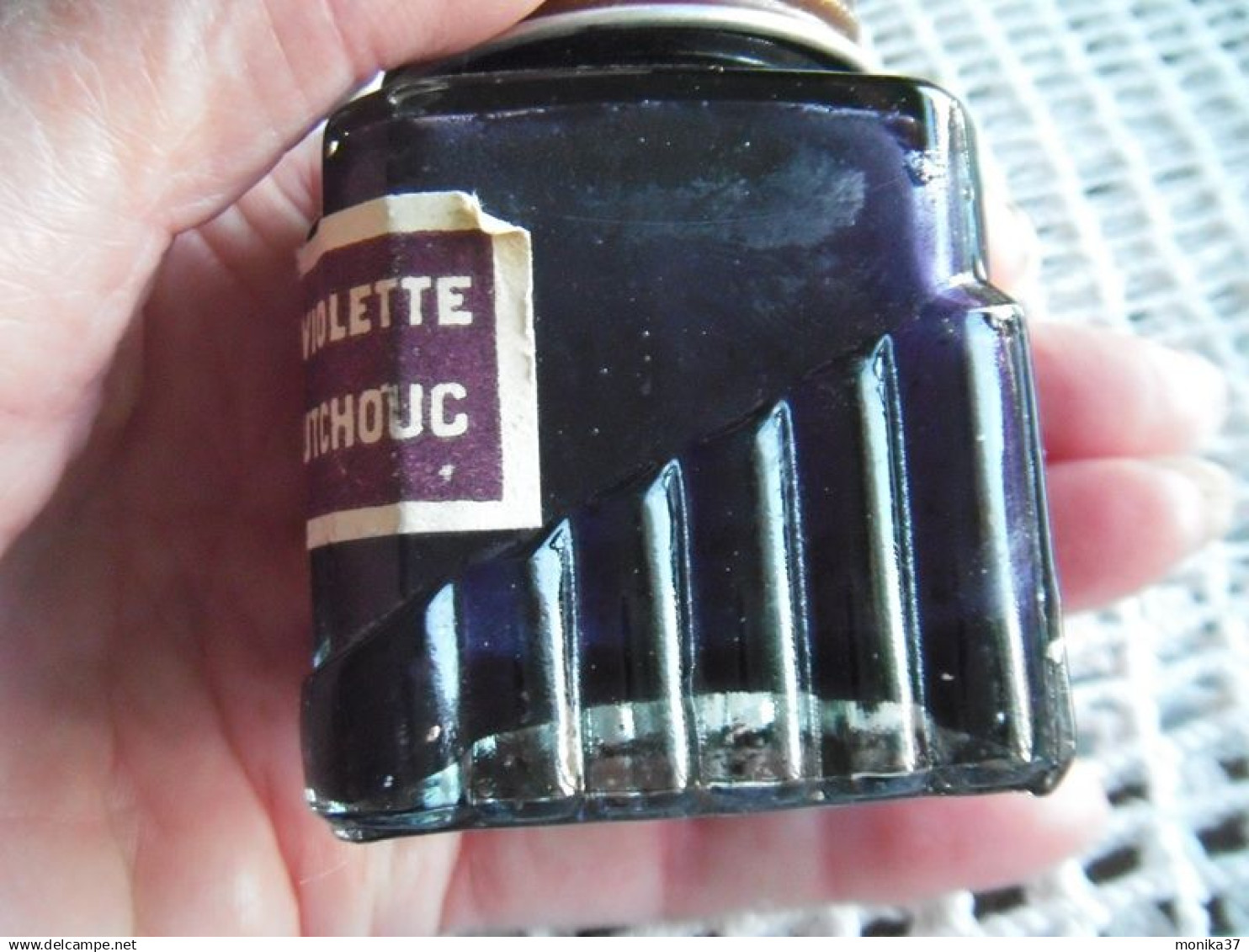Bouteille Ancienne D'encre à Tampons BELL Pout Timbre Caoutchouc - Calamai