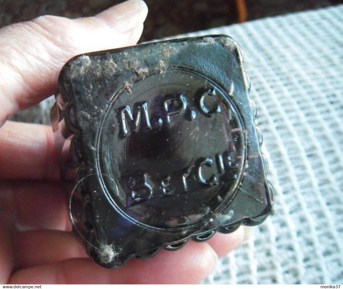 Bouteille Ancienne D'encre à Tampons BELL Pout Timbre Caoutchouc - Calamai
