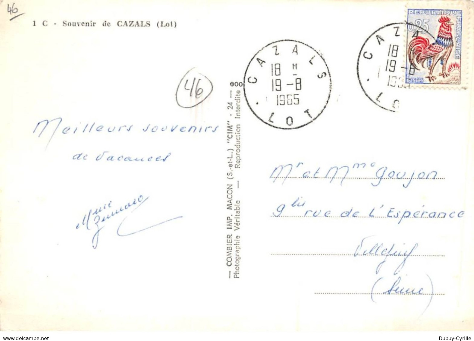 Souvenir De CAZALS - Très Bon état - Cazals