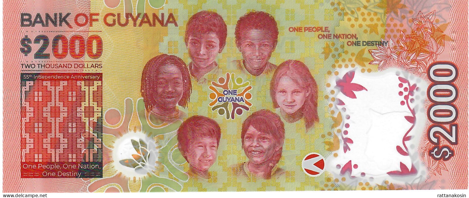 GUYANA  NLP 2000 DOLLARS 2022 #AA         UNC. - Guyana