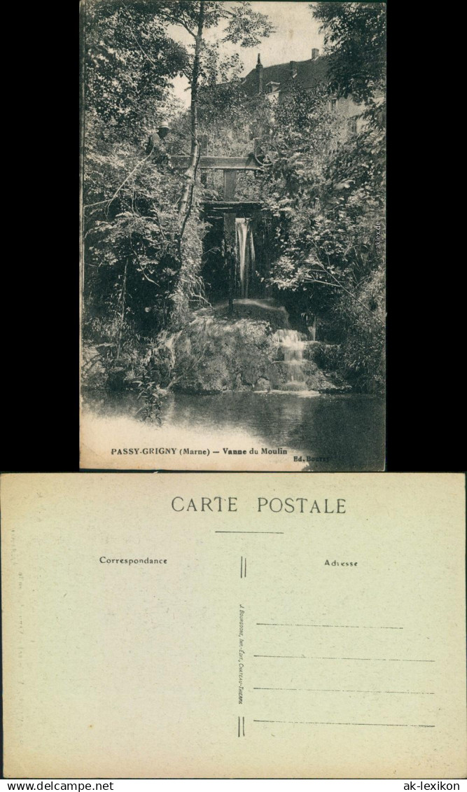 CPA Passy-Grigny Vanne Du Moulin 1913 - Autres & Non Classés