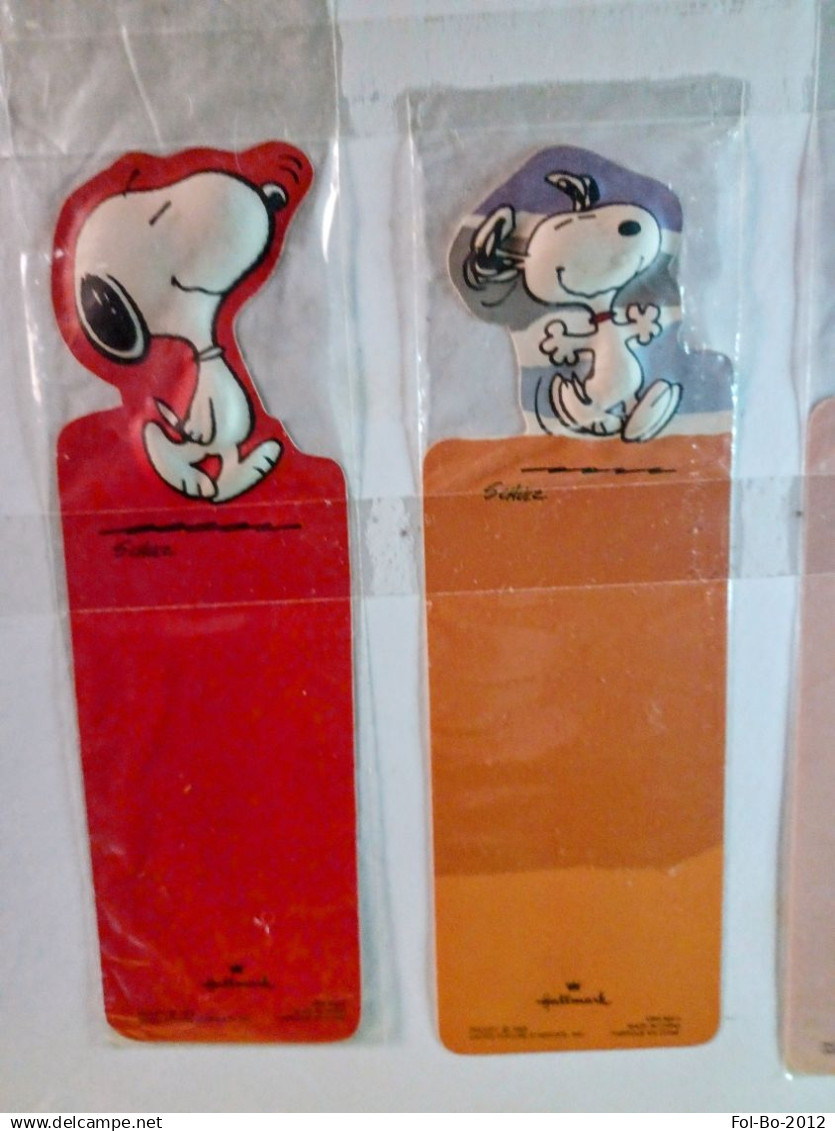 Snoopy 4 Segnalibri In Rilievo Anni 70.80 Rari - Umoristici
