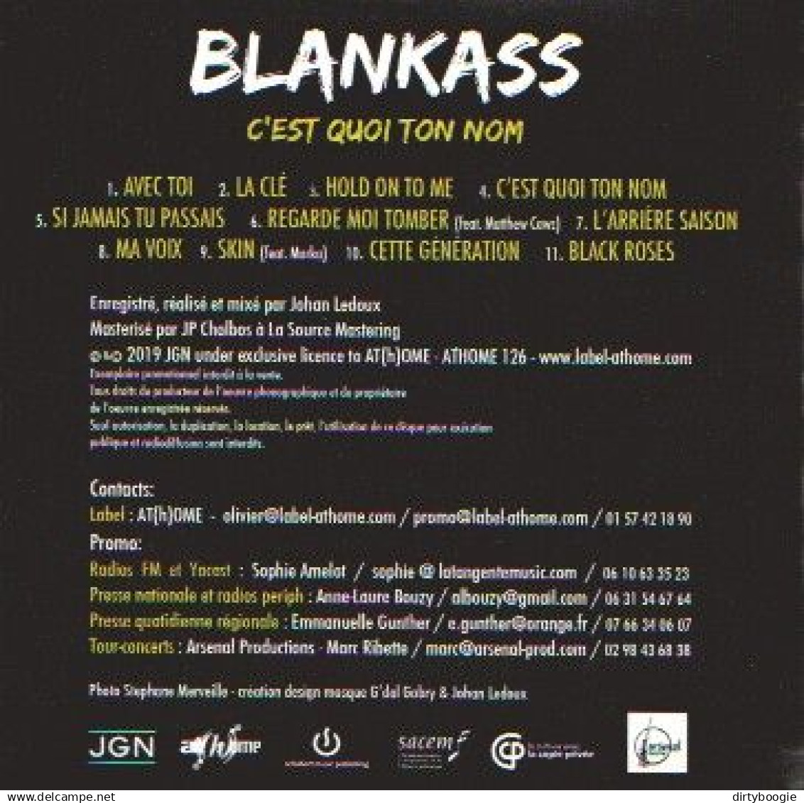 BLANKASS - C'est Quoi Ton Nom - CD - Rock