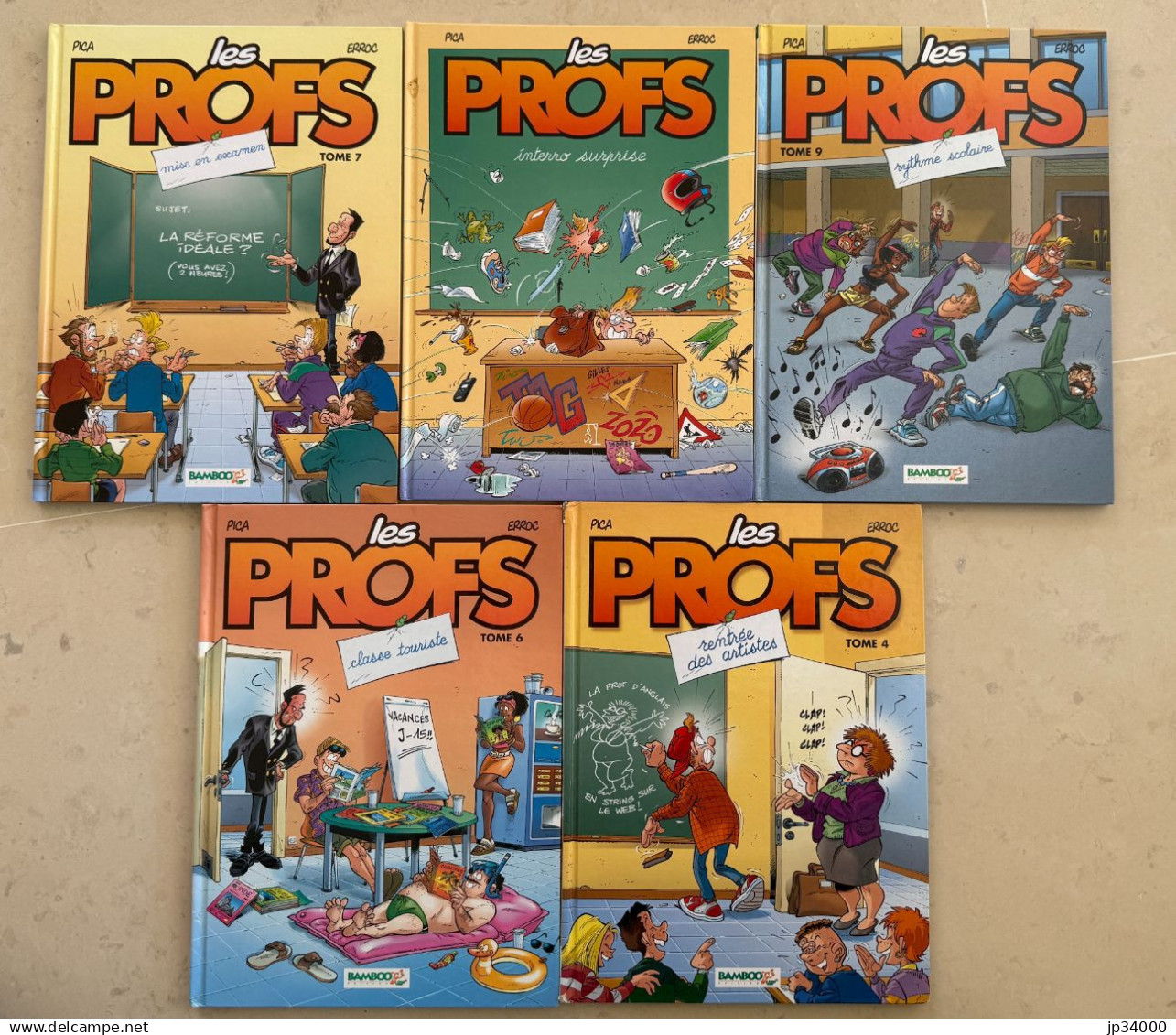 LES PROFS: Lot 5 BD (dont 4 EO) Pica/Erroc - Bamboo Edition (1+4+6+7+9) Bon état - Lots De Plusieurs BD