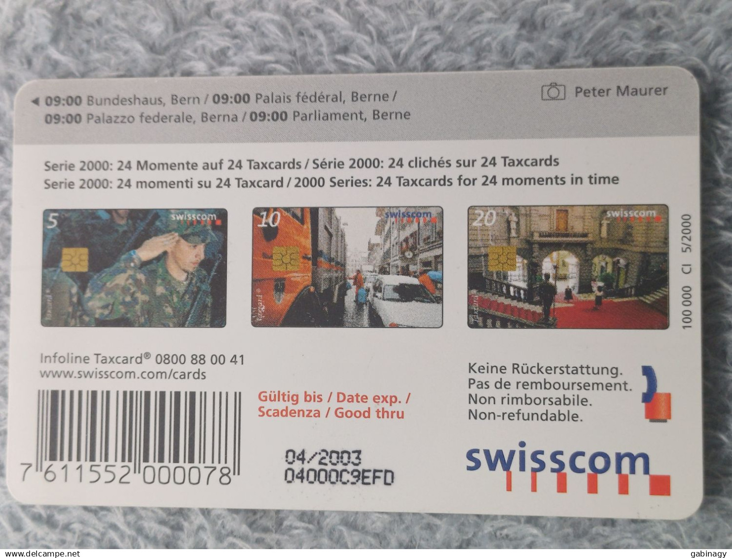 SWITZERLAND - CP-075 - 9:00 Parliament, Berne - Schweiz