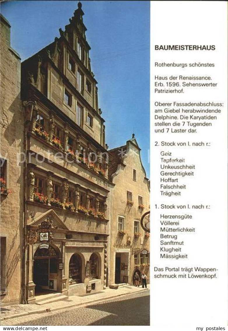 Rothenburg Tauber Baumeisterhaus - Rothenburg O. D. Tauber