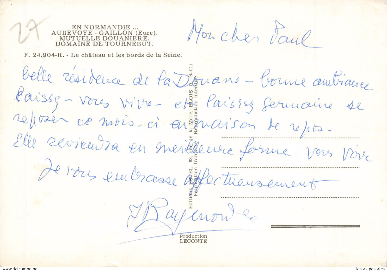 27 AUBEVOYE CHÂTEAU DE TOURNEBUT - Aubevoye