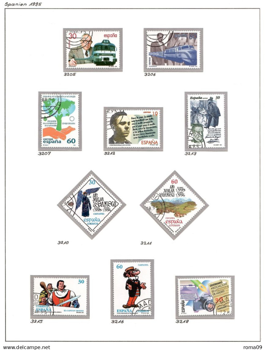 Spanien 1995, MiNr. 3193-3256, Gestempelt; E-04 - Gebruikt