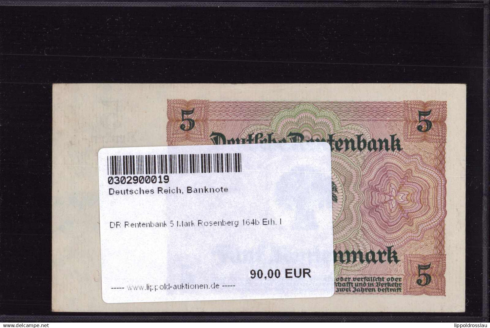 DR Rentenbank 5 Mark Rosenberg 164b Erh. I - Other & Unclassified