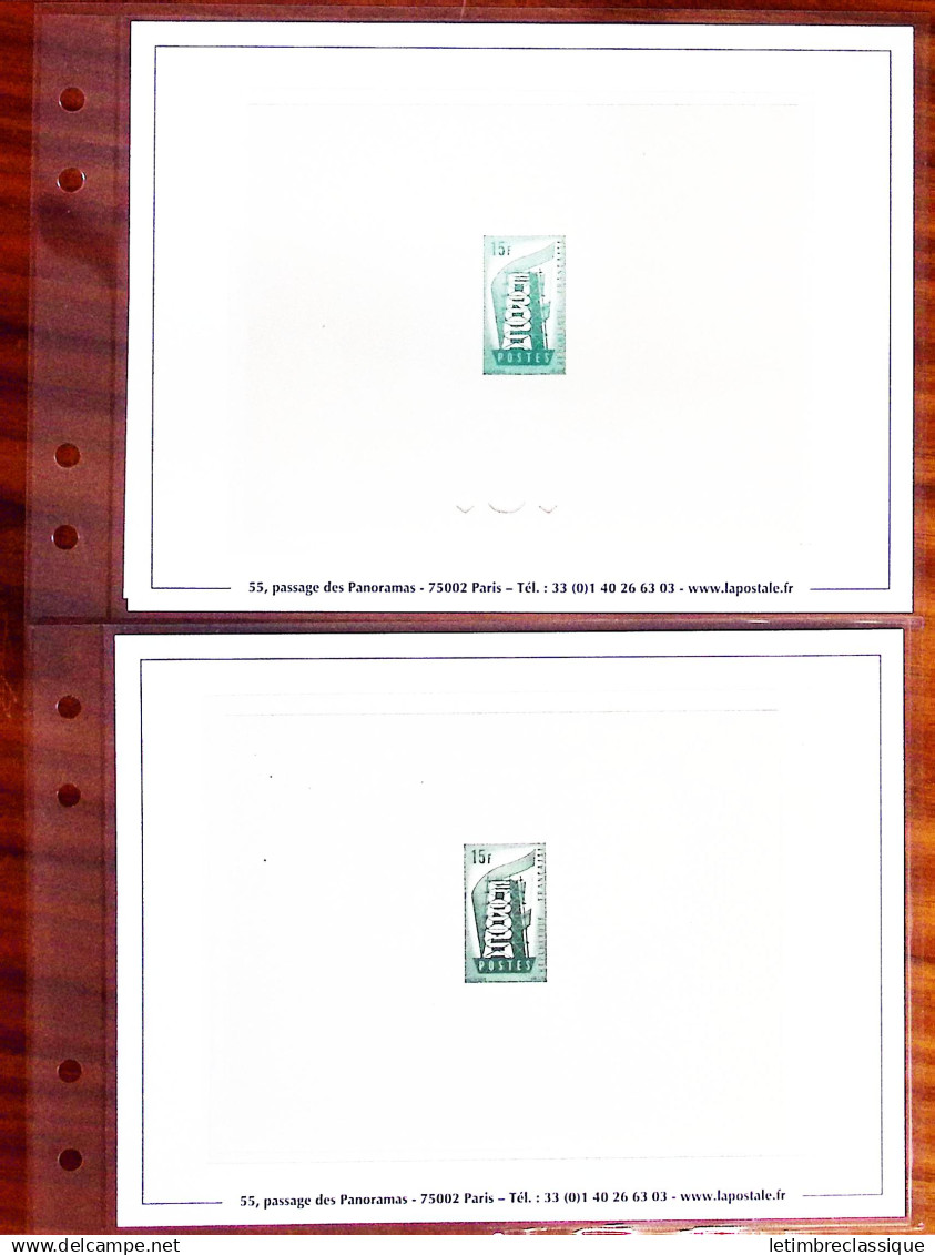 Epreuve N°1076 Joli Lot De Trois épreuve D'artiste Et D'atelier Du 15F, Non émis Avec Fond Ligné En Vert Et Une En Vert  - Altri & Non Classificati