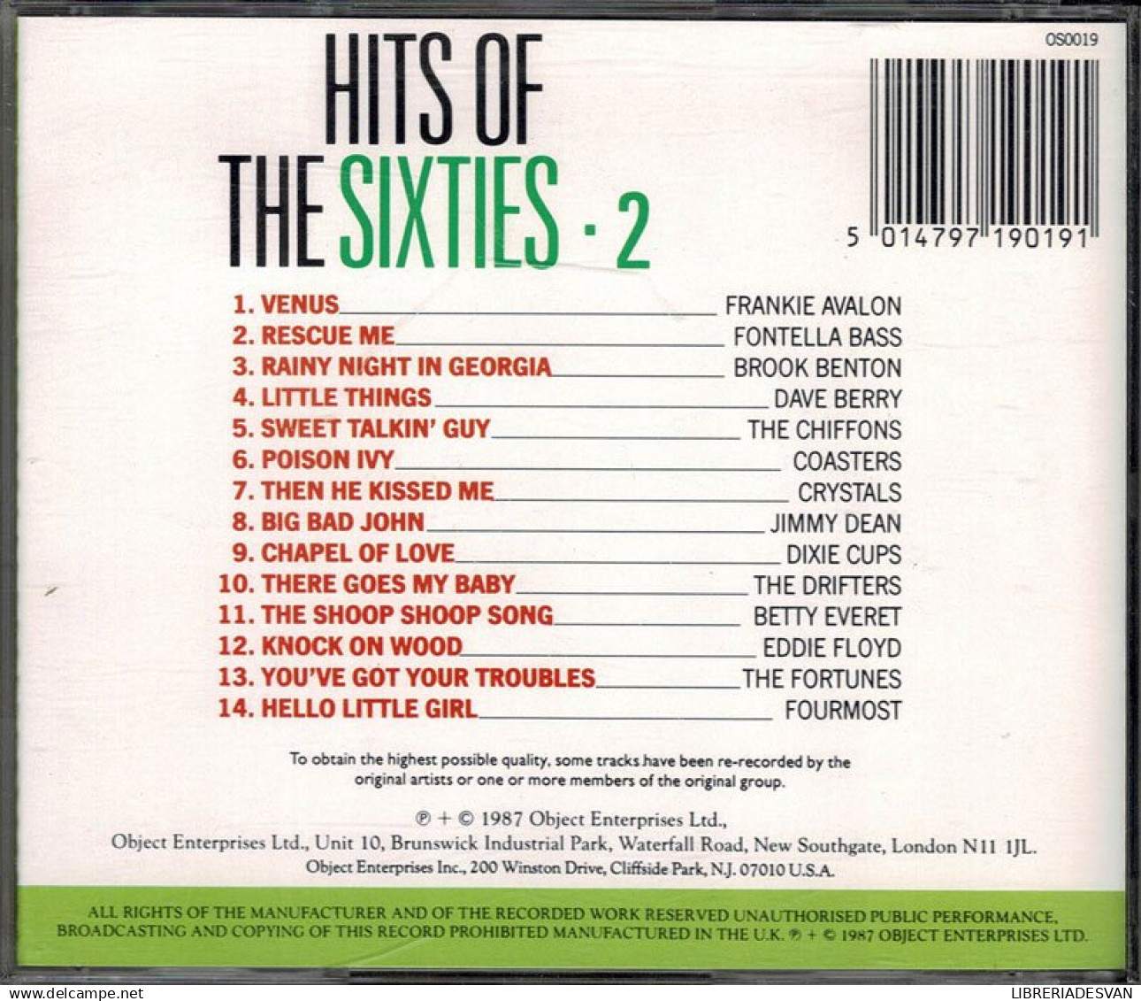 Hits Of The Sixties 2. CD - Disco & Pop