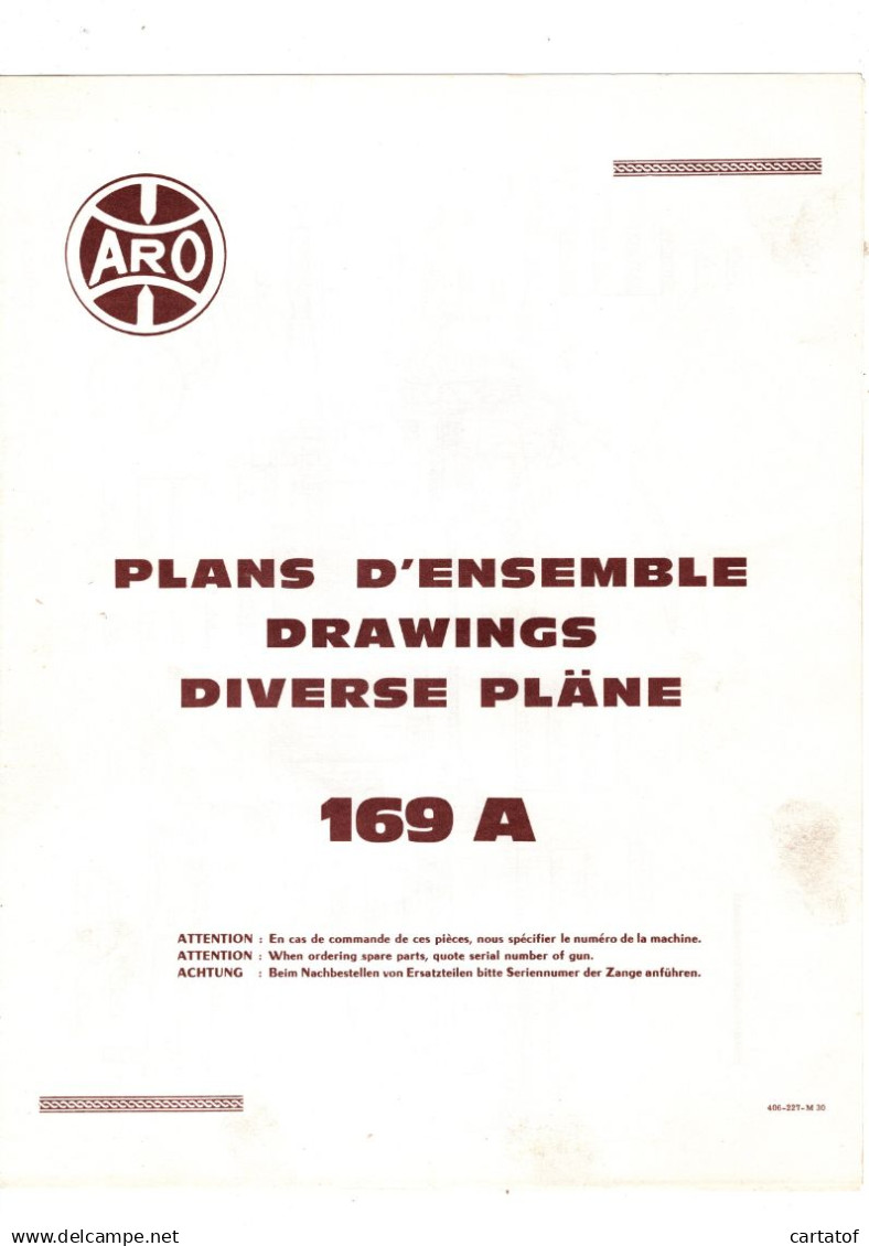 ARO . Pinces à Souder Type 169 A . Documentation Complète 1964. - Machines