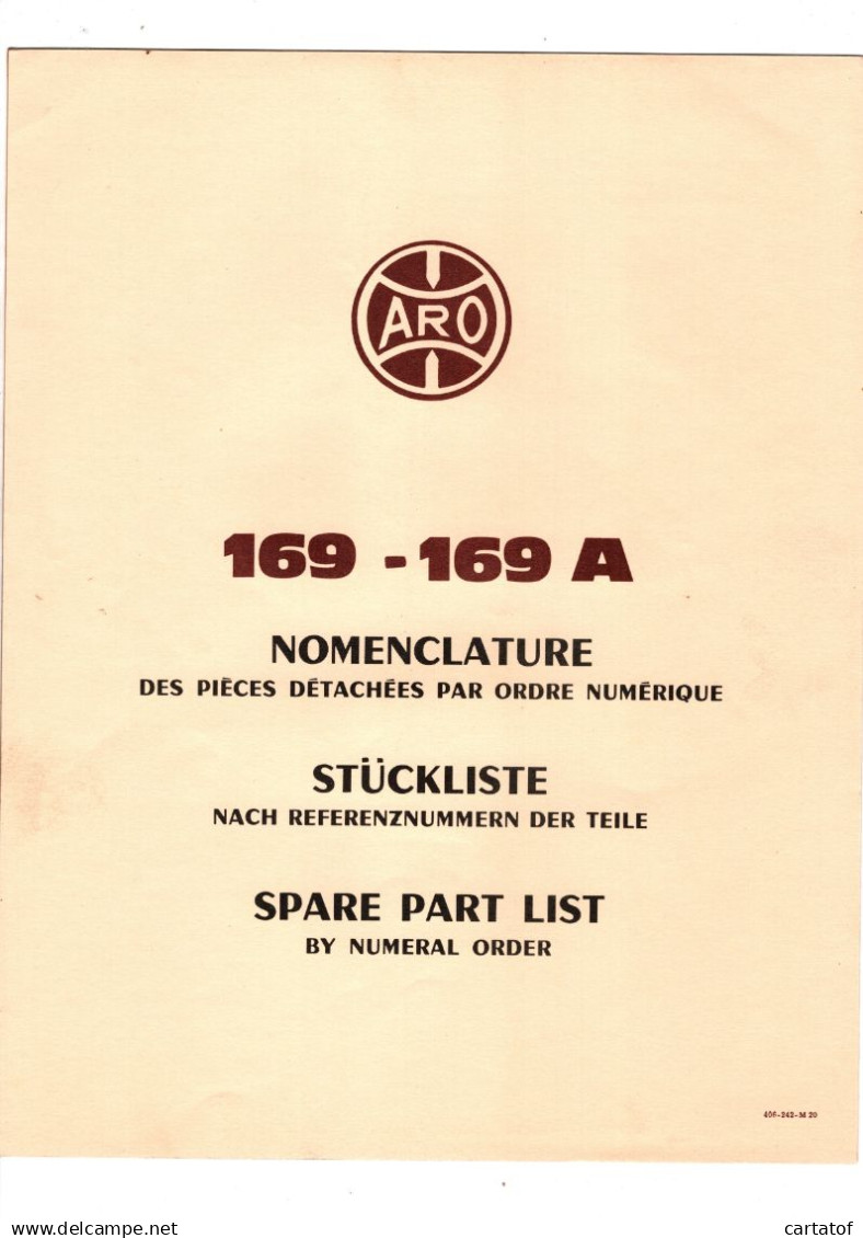 ARO . Pinces à Souder Type 169 A . Documentation Complète 1964. - Machines