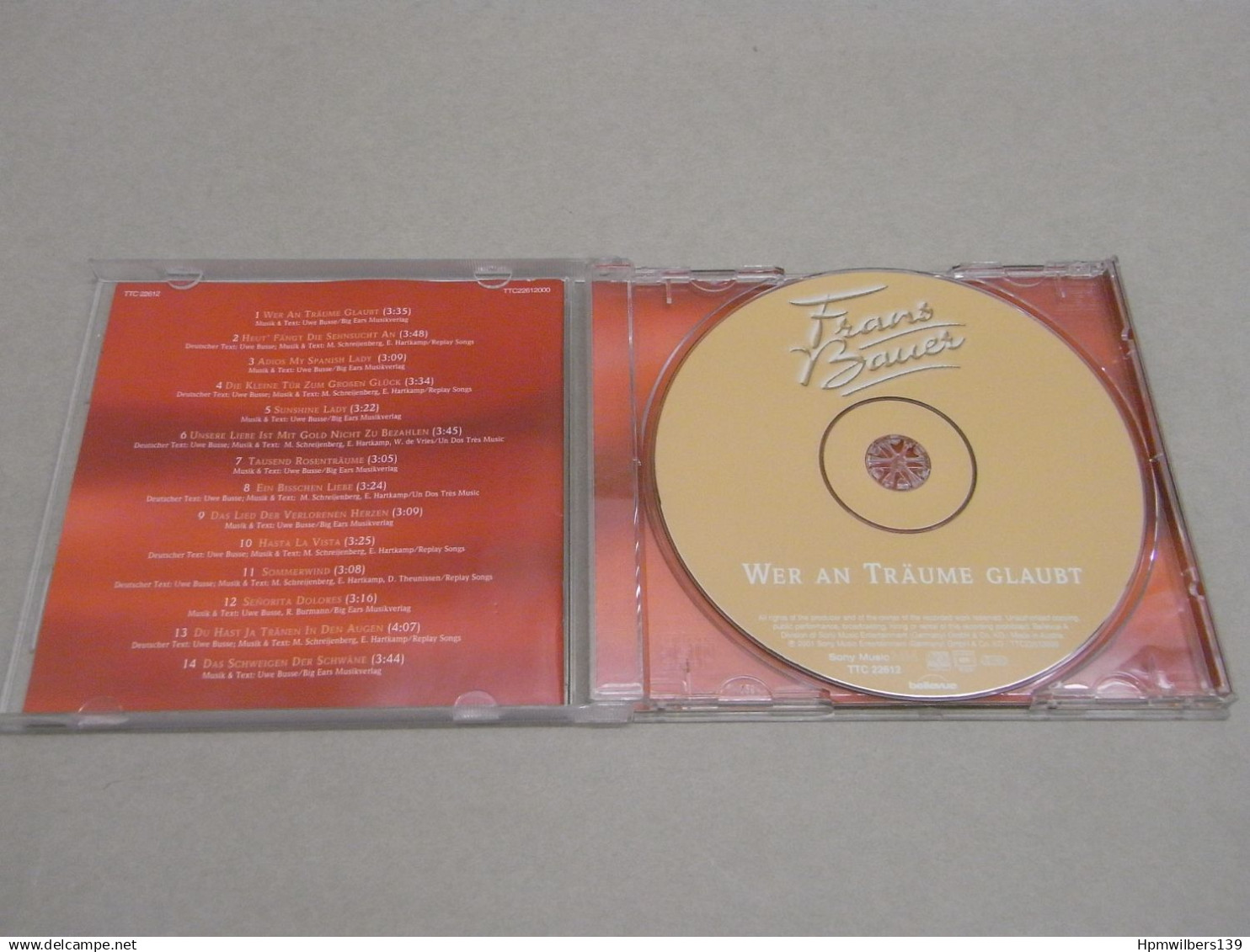 CD Gesigneerd - Signed : Frans Bauer 2001 (s541) - Handtekening / Autographe - Autographs