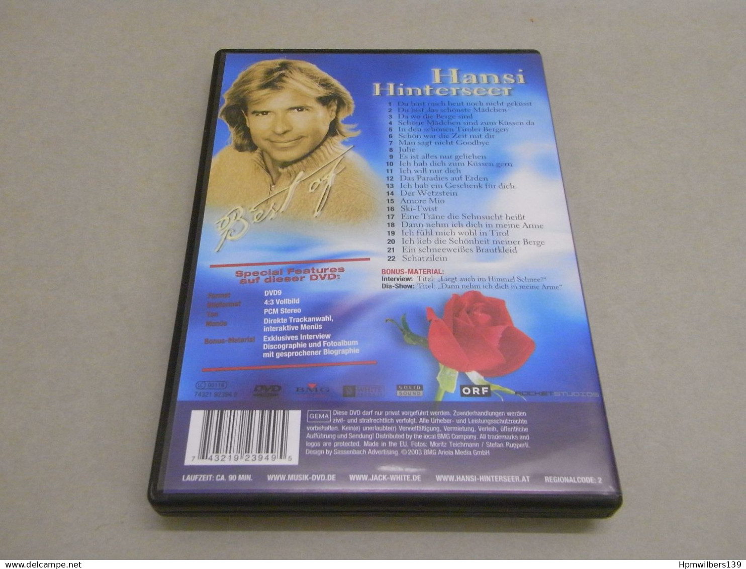 DVD + Ticket Gesigneerd - Signed : Hansi Hinterseer 2003 / 2011 (s283) - Handtekening / Autographe - Autographs
