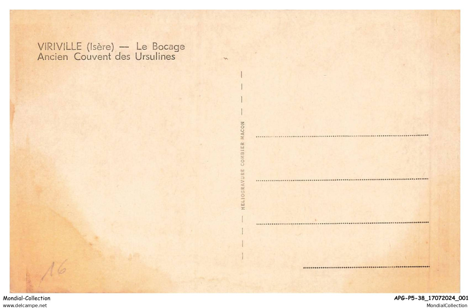 APGP5-0332-38 - VIRIVILLE - Le Bocage - Ancien Couvent Des Ursulines - Viriville