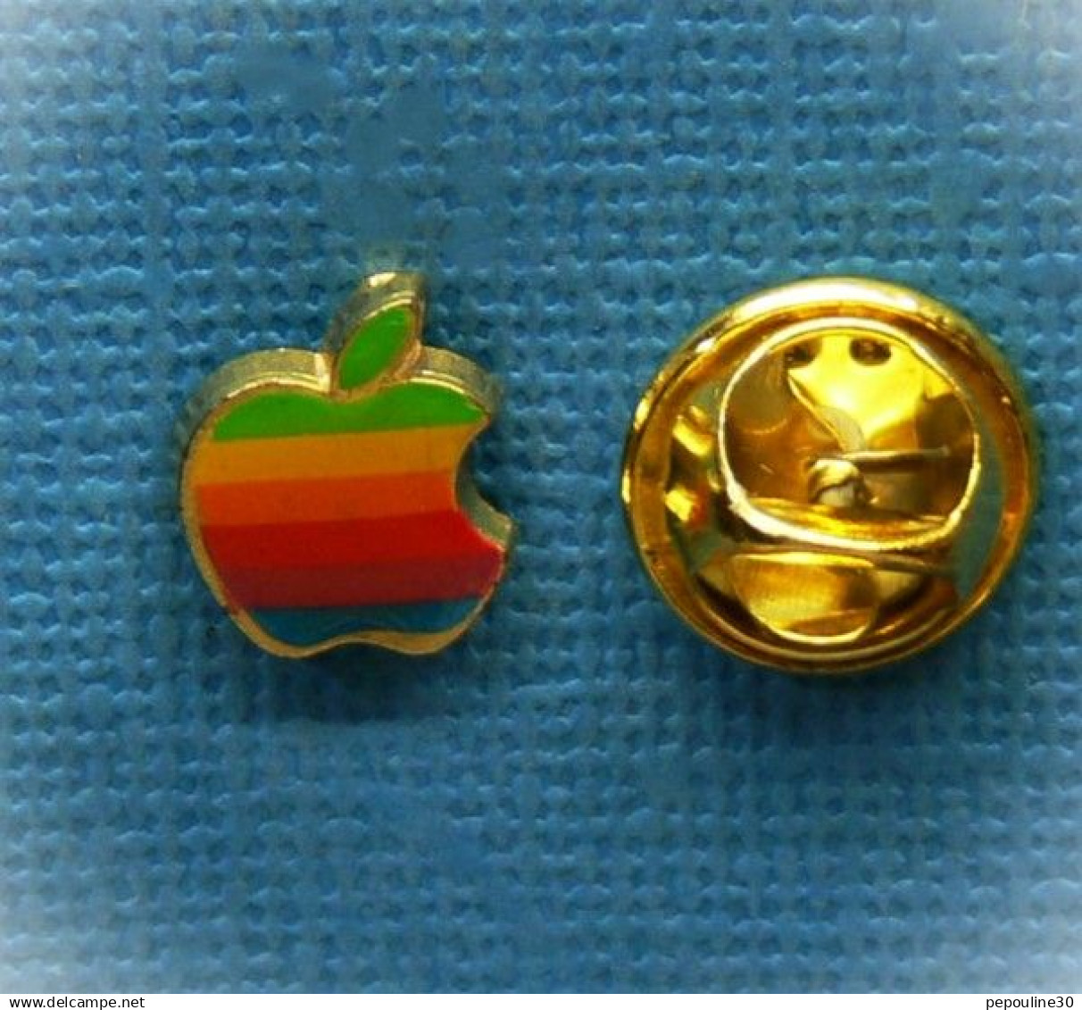 1 PIN'S //  ** LOGO " APPLE " COMPUTER INC / UNE POMME CROQUÉE ** . (DECAT). - Informatica