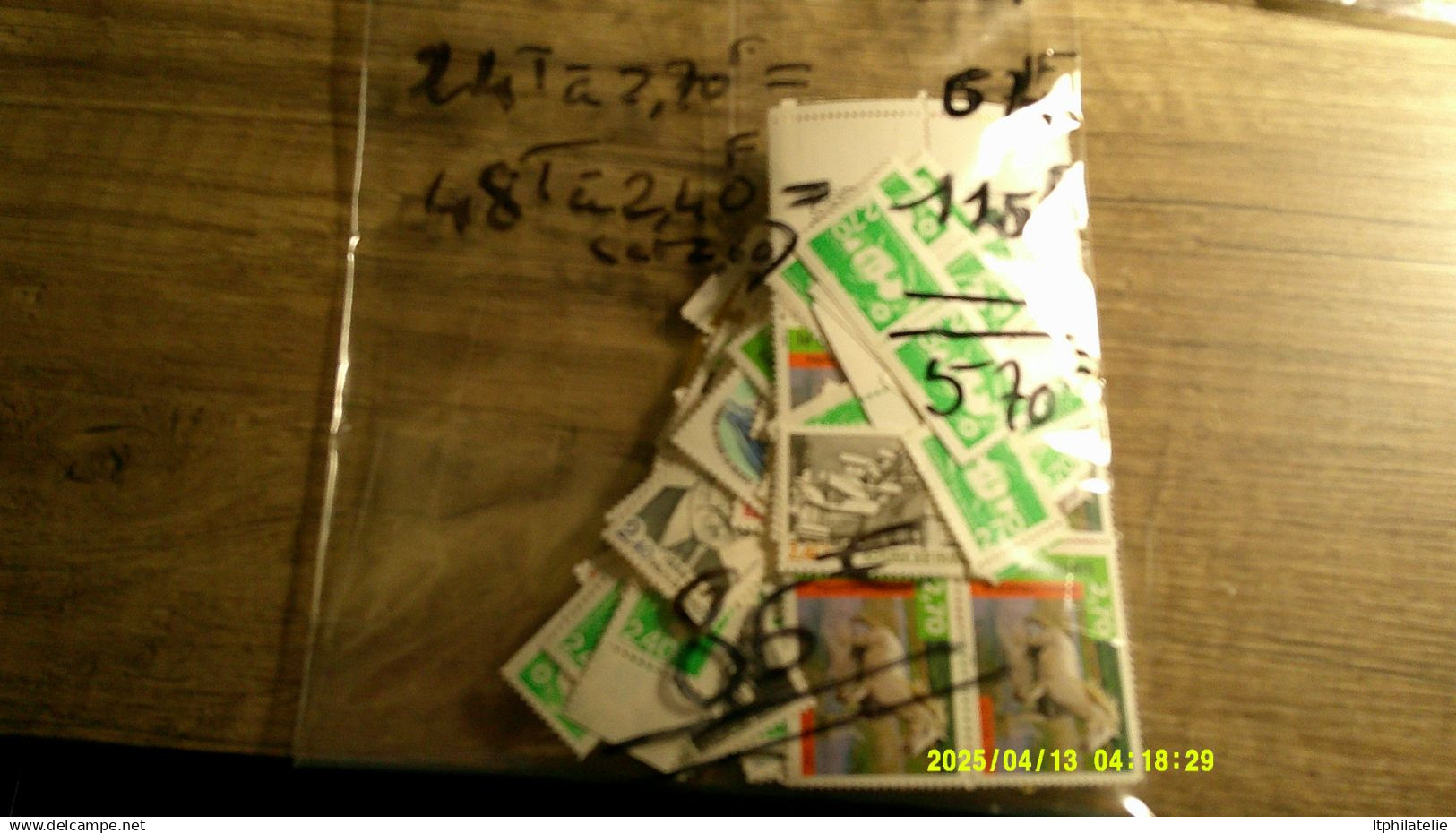 FRANCE FACIAL EN EURO ET FRANCS   TIMBRES NEUFS** FRAICHEUR POSTALE A  MOINS  DE 50 %  TOTAL FACIAL : 652 € - Altri & Non Classificati