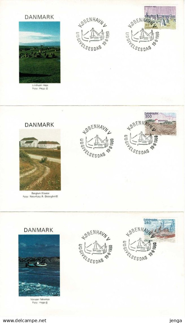 Denmark 1980;  9 Issues On 14 FDC. - FDC