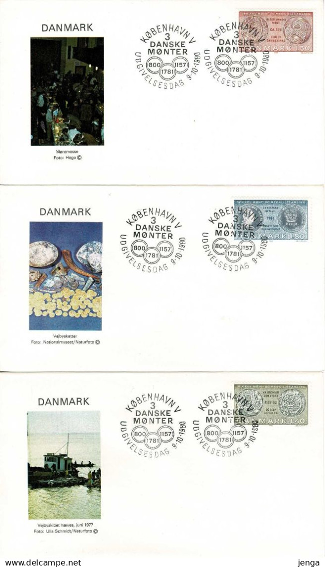 Denmark 1980;  9 Issues On 14 FDC. - FDC