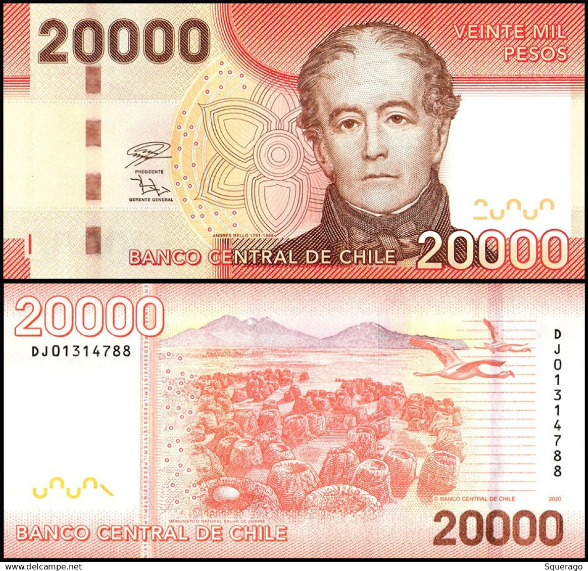 Full Set Of Chilean Pesos, UNC - Chile