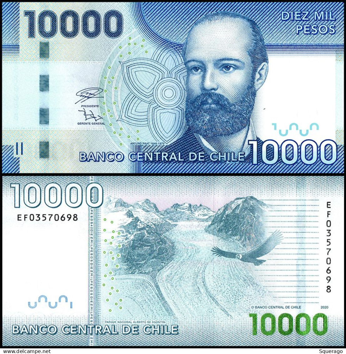 Full Set Of Chilean Pesos, UNC - Chile