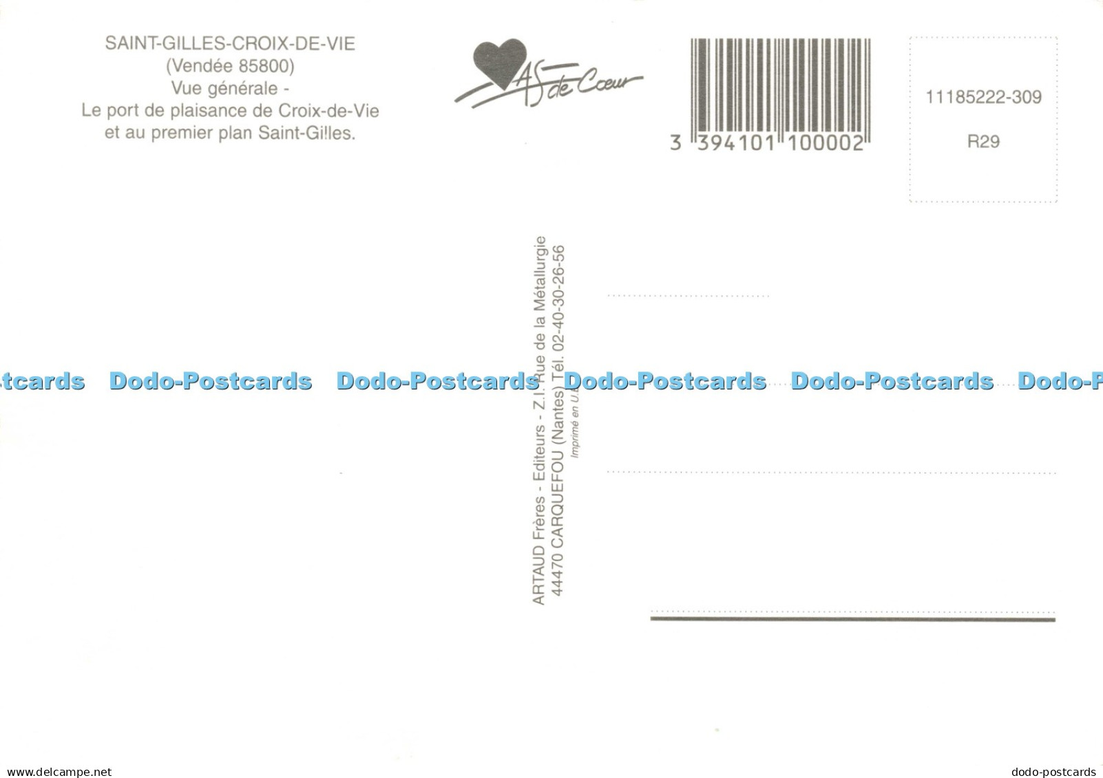 D216788 Saint Gilles Croix De Vie Artaud Freres - Monde