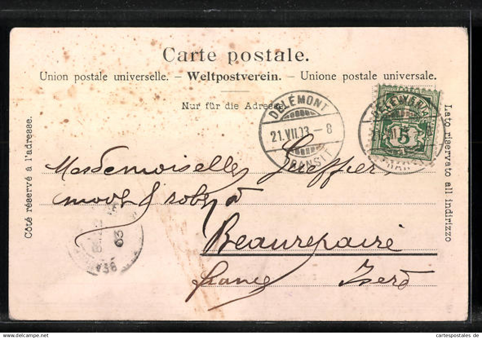 AK Delémont, La Rue De Fer - Delémont