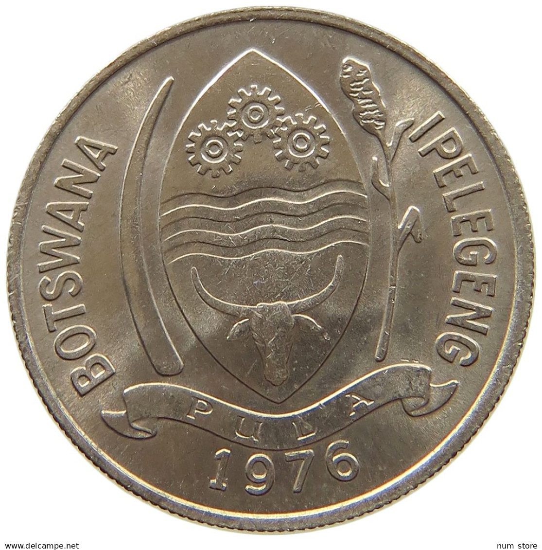 BOTSWANA 10 THEBE 1976 #s179 0381 - Botswana