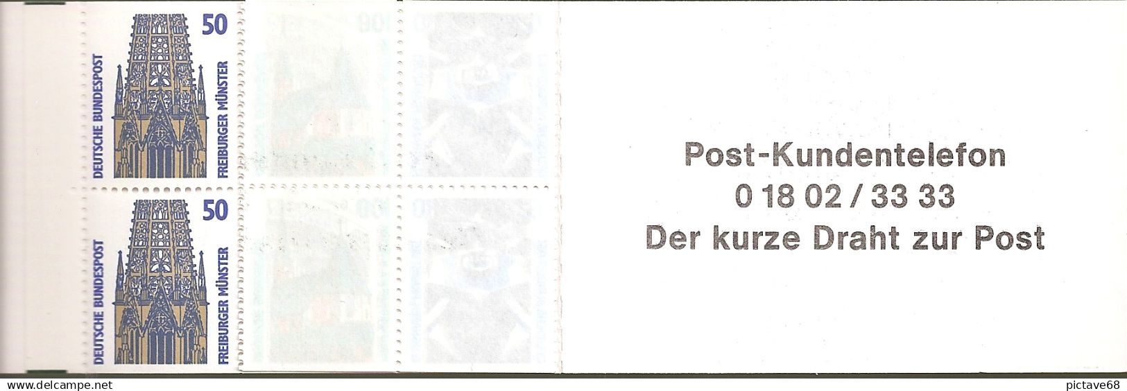 ALLEMAGNE /  / CARNET N° YVERT 1238b IV / N° MICHEL C38 - 1971-2000