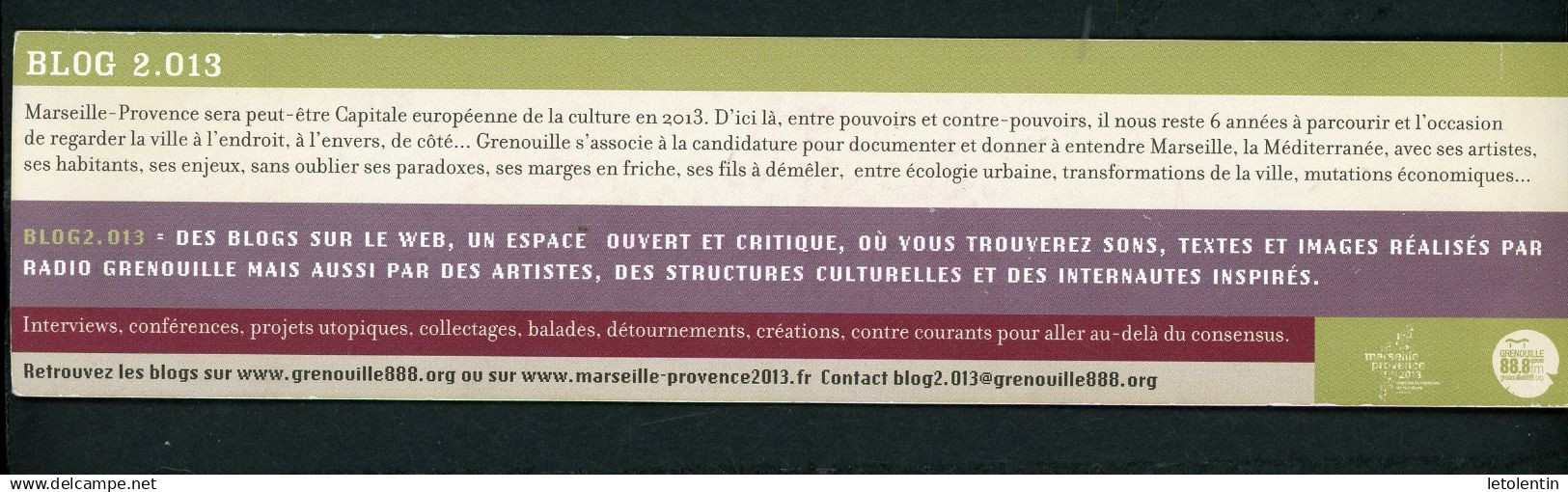 MARQUE PAGE : BLOG 2.013 - Lesezeichen