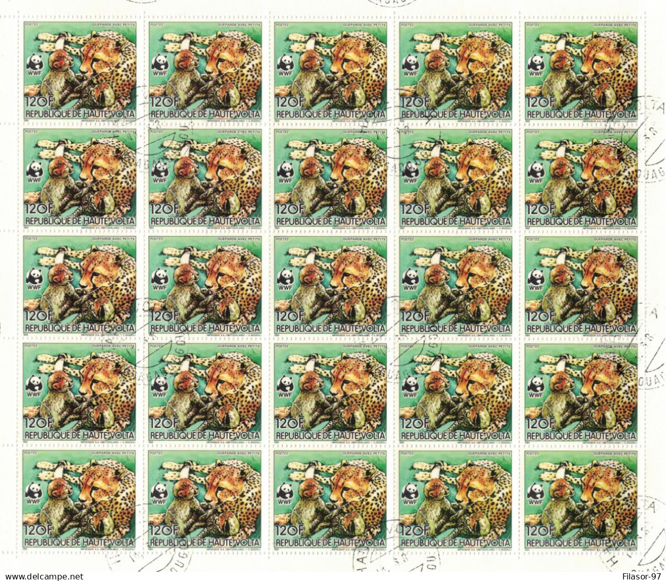 UPPER VOLTA 1984 - Protected Animals WWF / Complete Sheets CTO - 6 Scans - Other & Unclassified