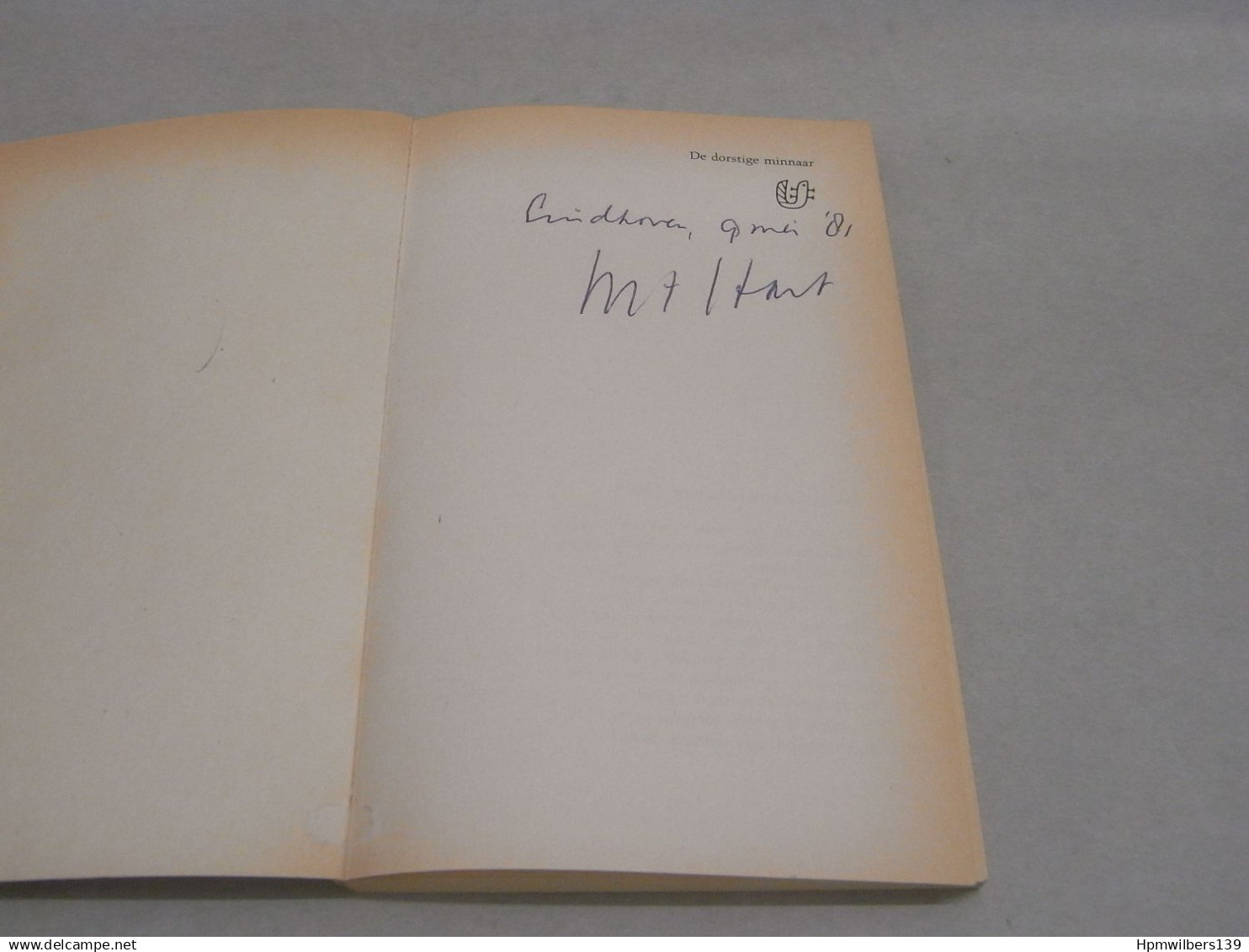 Boek Gesigneerd - Signed : Maarten 't Hart 1981 (s467) Handtekening / Autographe - Scrittori