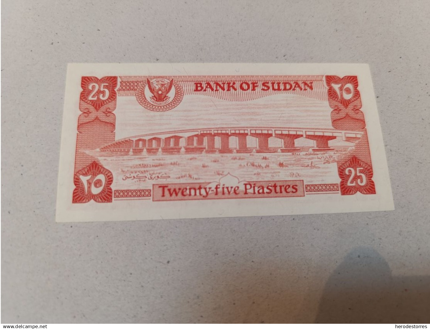 Billete Sudan, 25 Piastres, Serie A, Año 1983, UNC - Sudan
