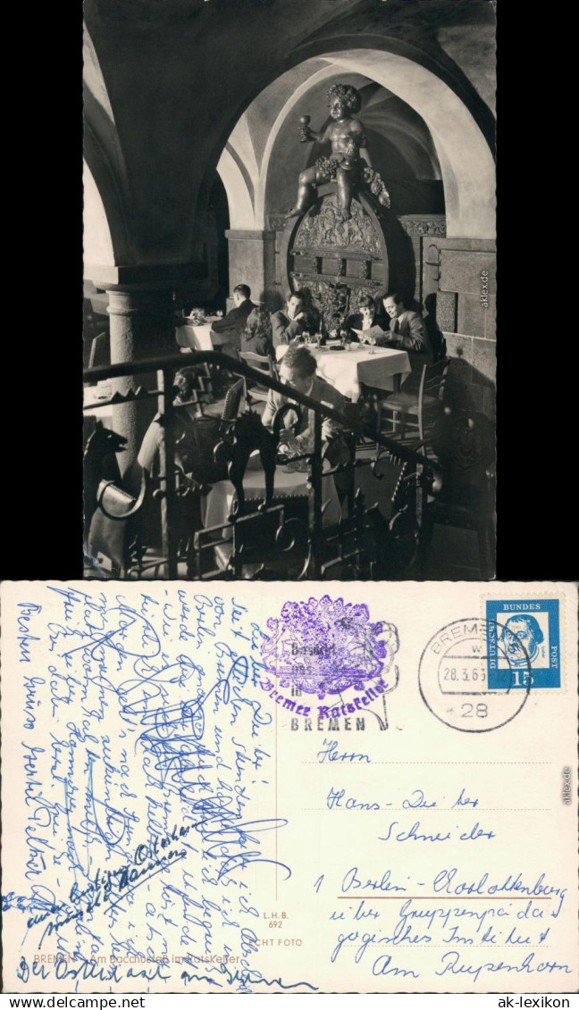Ansichtskarte Bremen Ratskeller Bremen 1963 - Bremen