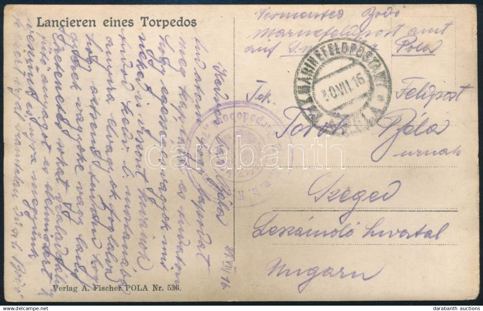 1916 Tábori Posta Képeslap / Field Postcard "S.M. Torpedoboot 7" - Other & Unclassified