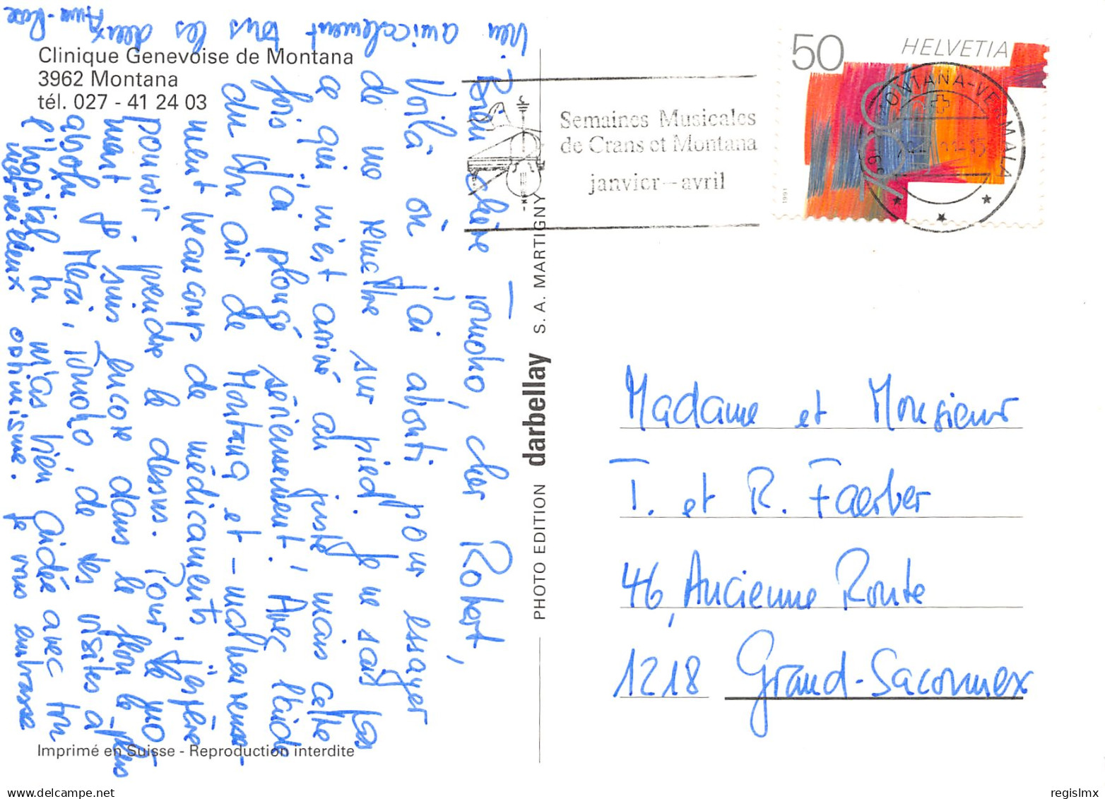 ET-SUISSE MONTANA OBLITERATION-N°TB3535-A/0319 - Mon