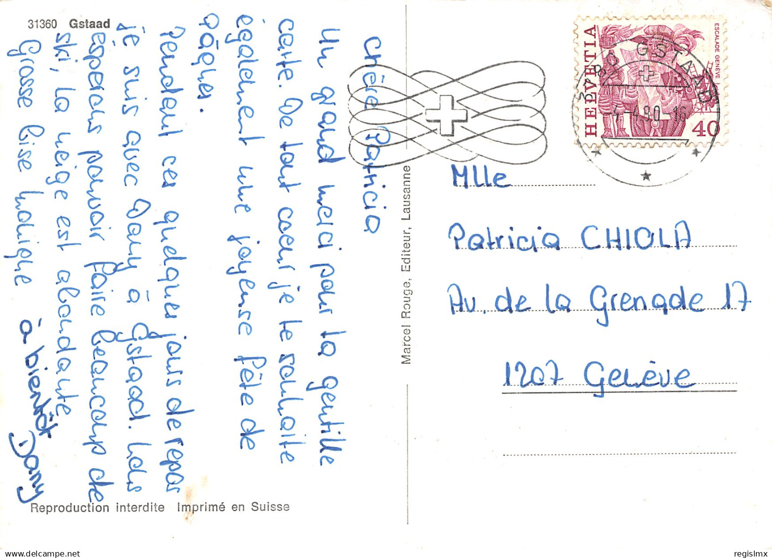 ET-SUISSE GSTAAD OBLITERATION-N°TB3535-A/0305 - Gstaad