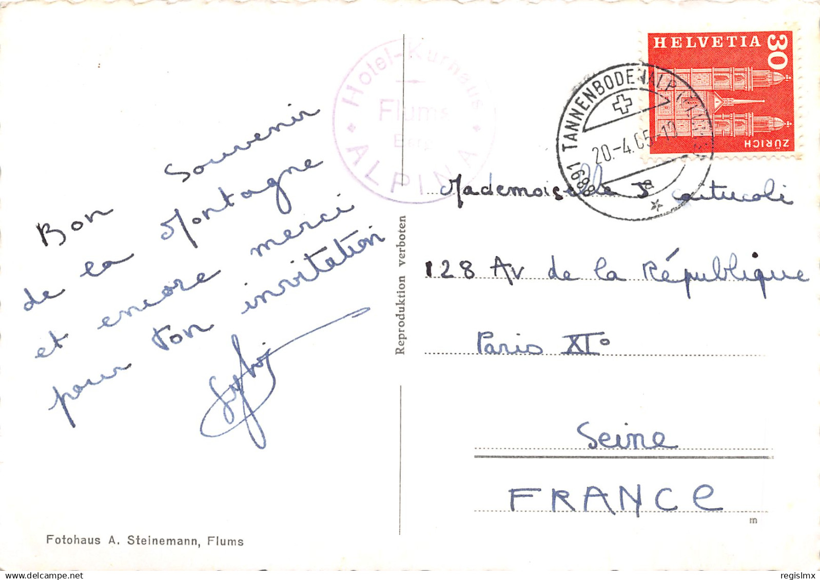 ET-SUISSE FLUMSERBERGBAHN OBLITERATION-N°TB3534-D/0365 - Berg