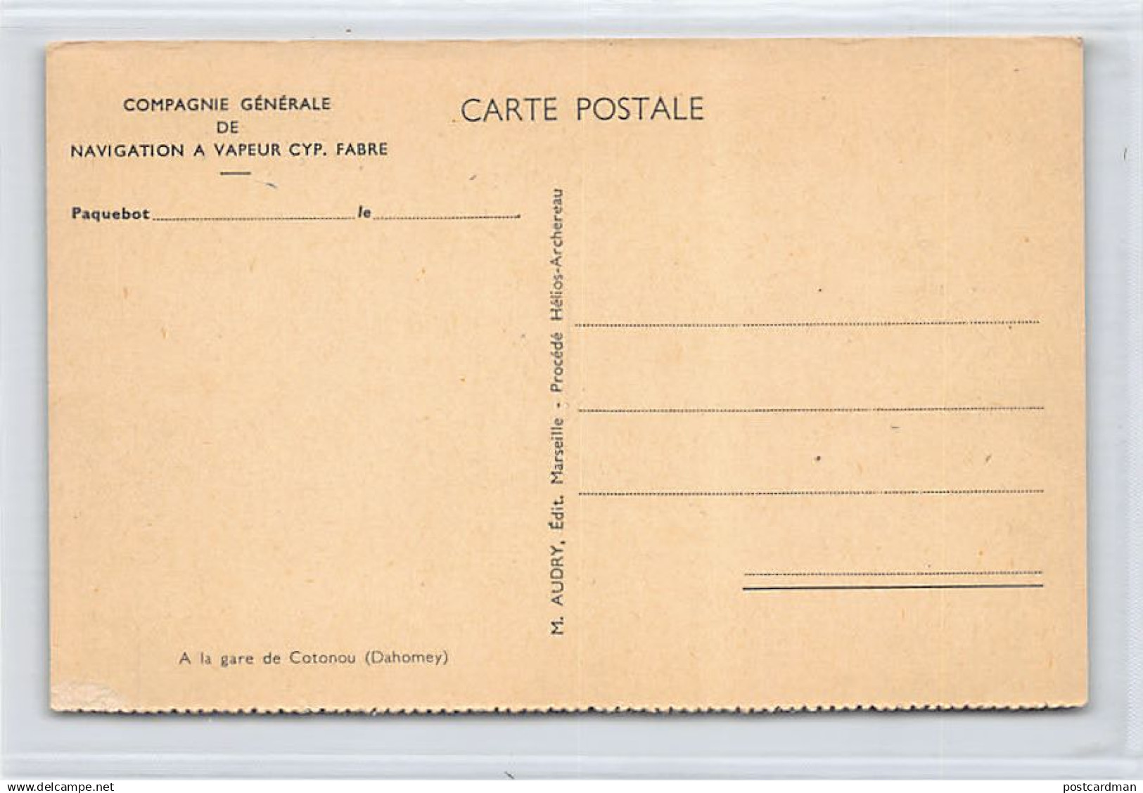 Bénin - COTONOU - A La Gare - Ed. Fabre - Benin