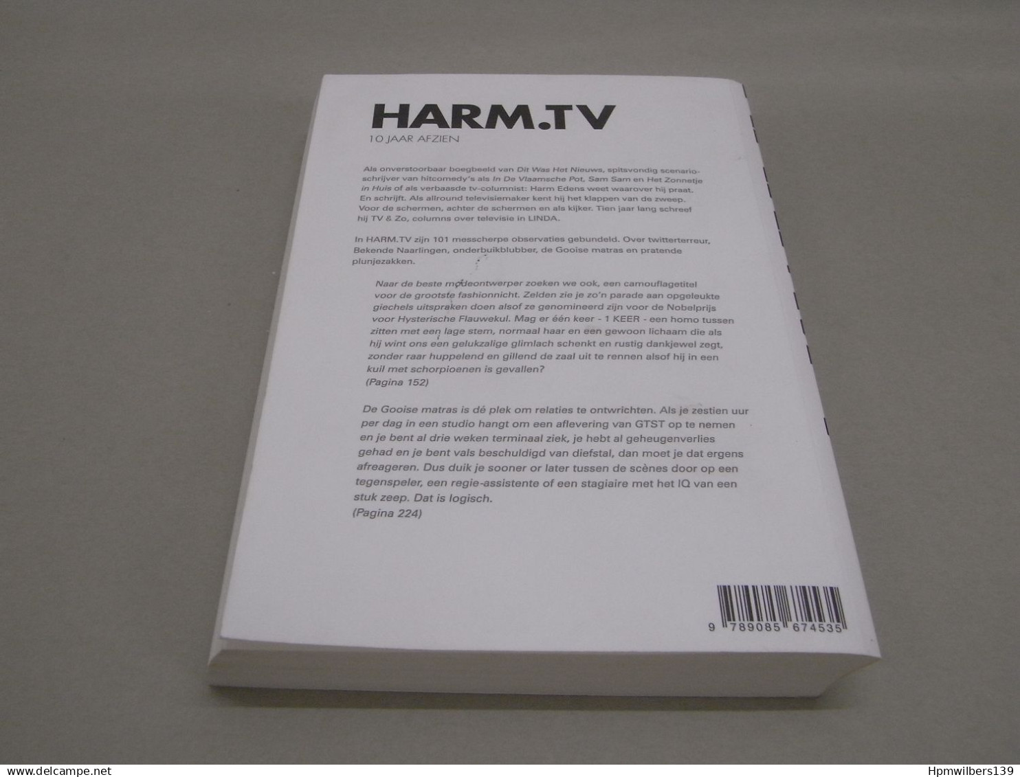 Boek Gesigneerd - Signed : Harm Edens 2017 BNR (s460) - Handtekening / Autographe - Televisie & Internet